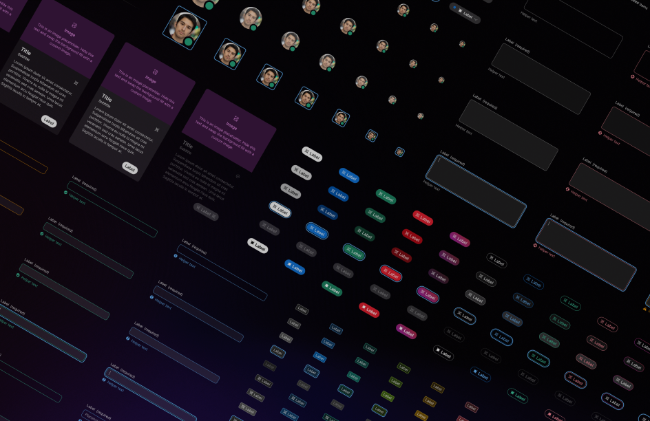 An example of a design system created in Figma for Momentum Design.