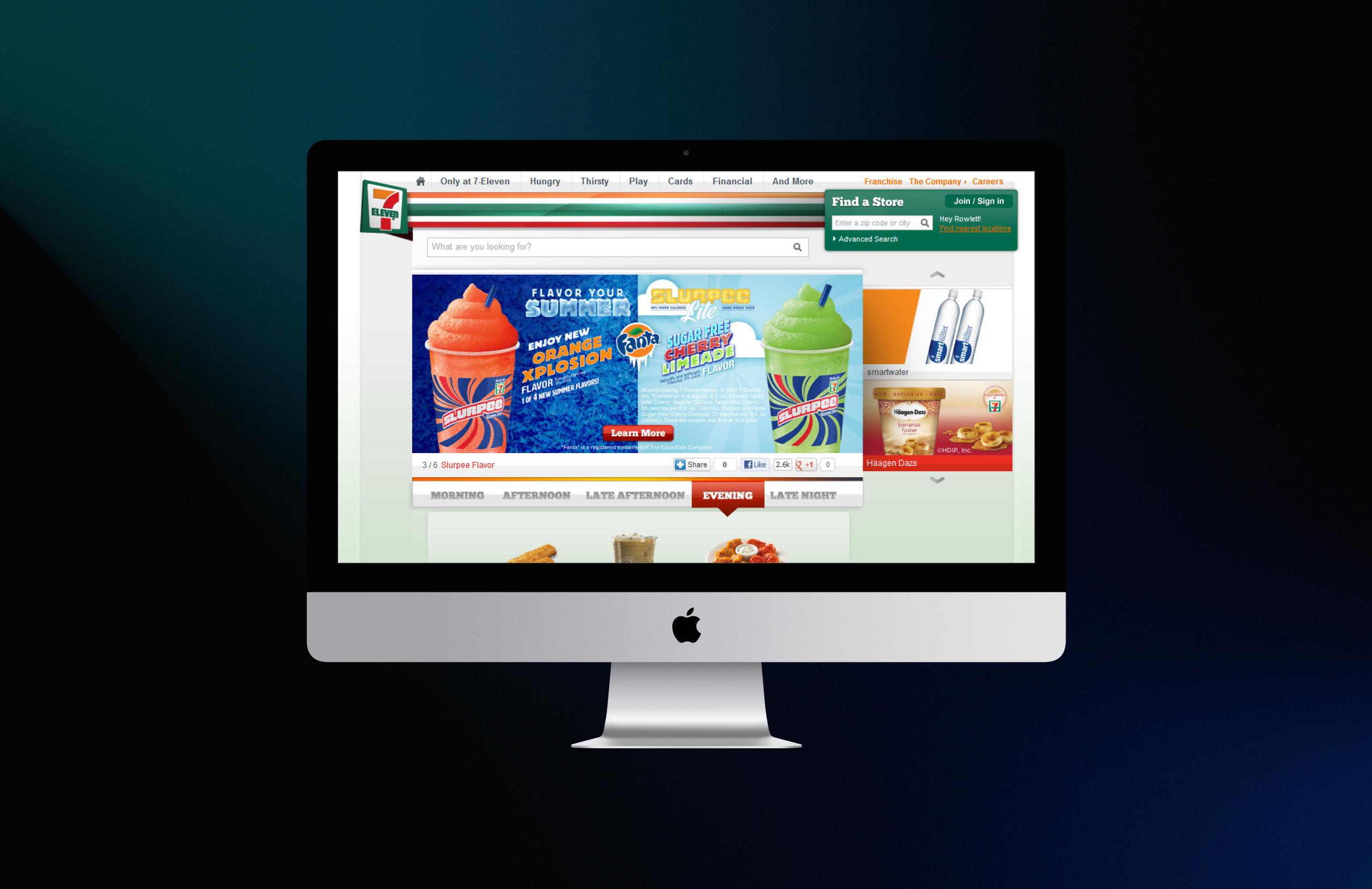 7-Eleven home page.