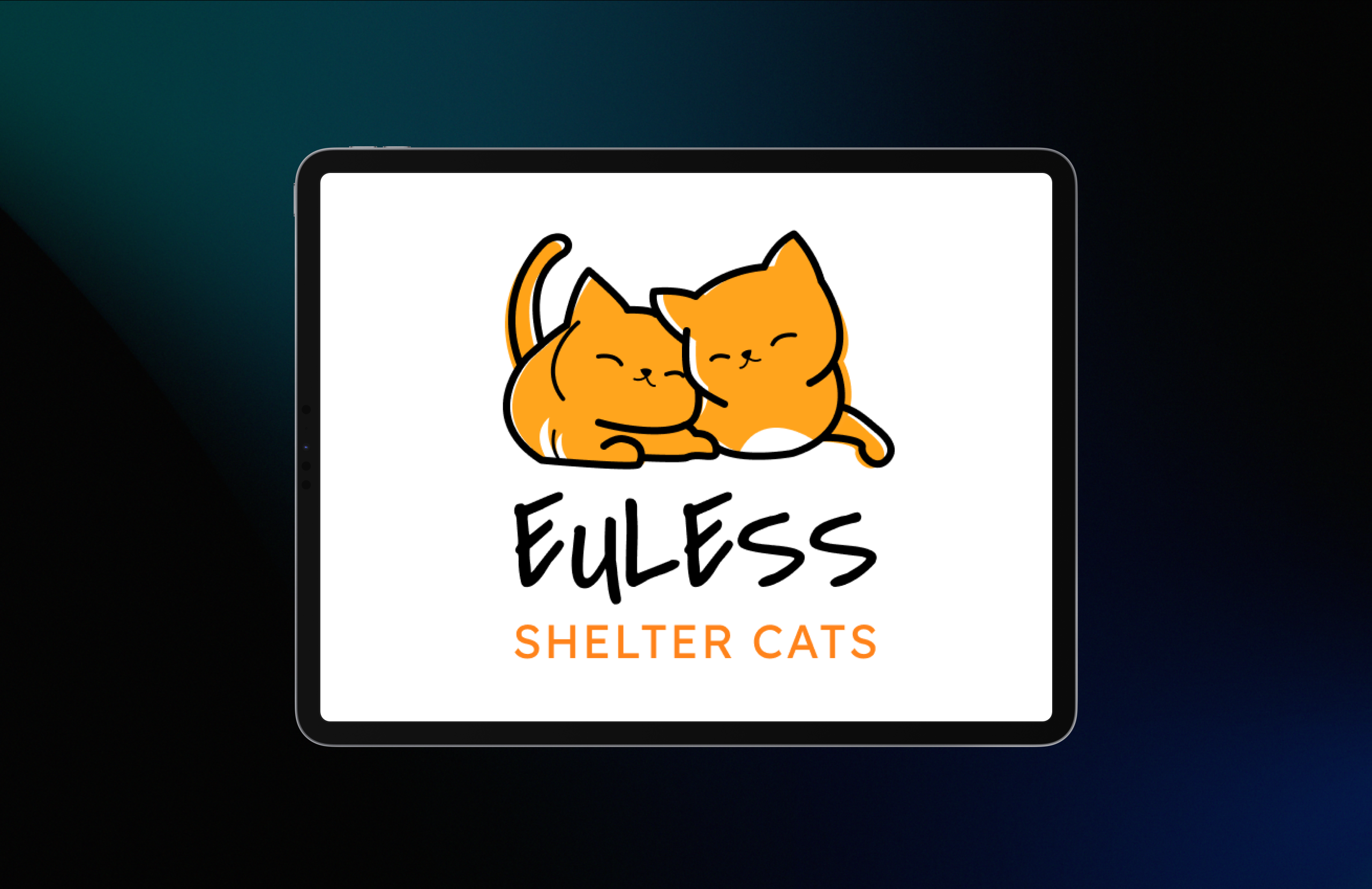 Euless Shelter Cats logo with two cats snuggling.