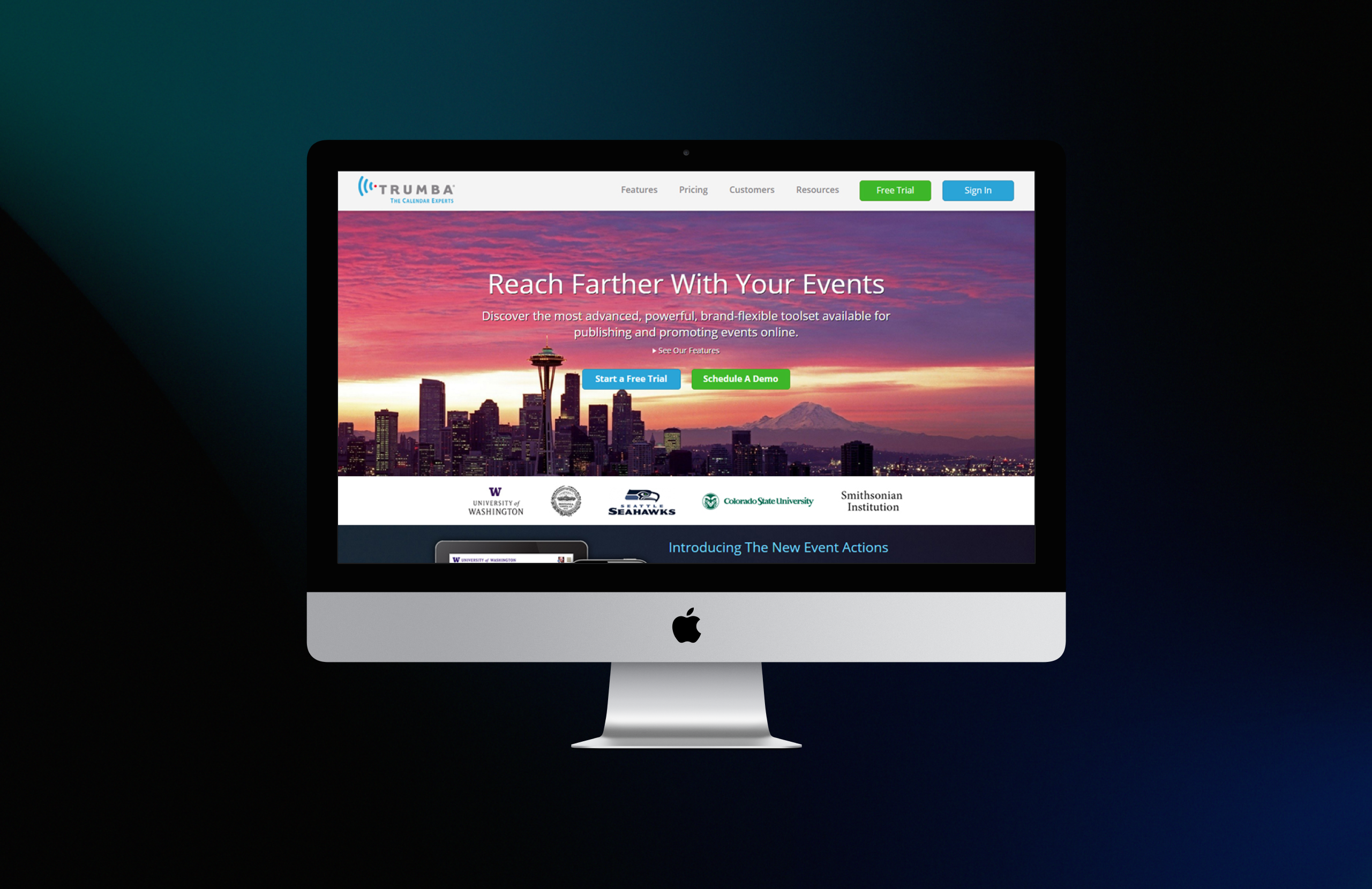 Trumba home page.